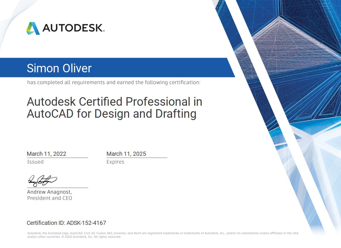 Simon Oliver AutoCAD Certified Professional